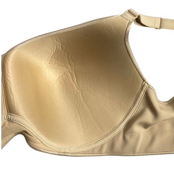 Cacique Invisible Backsmoother Bra Beige Lightly Lined No-Wire Size 46D #1123045 - Picture 12 of 13